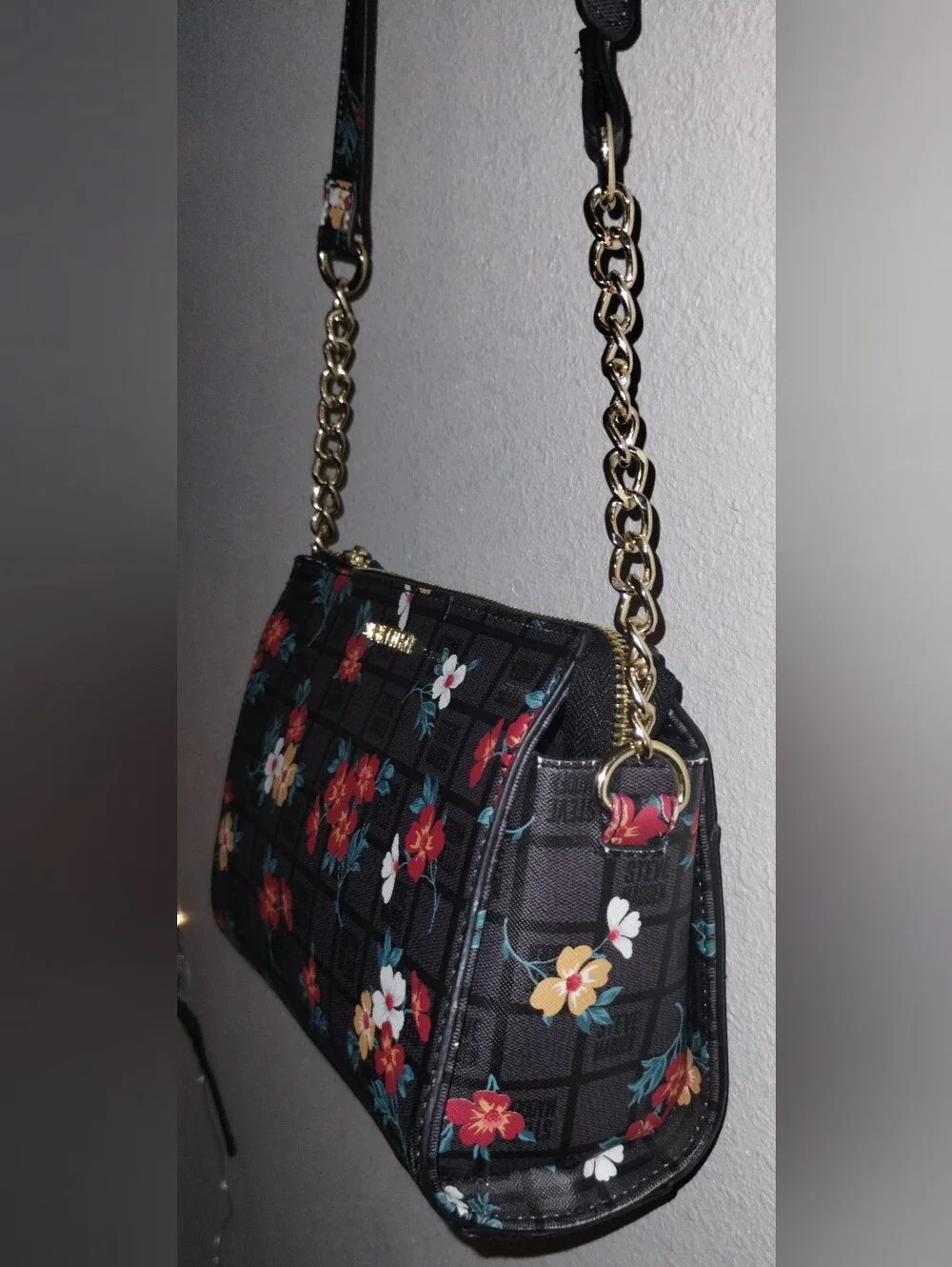 Steve Madden Black Floral Crossbody Bag